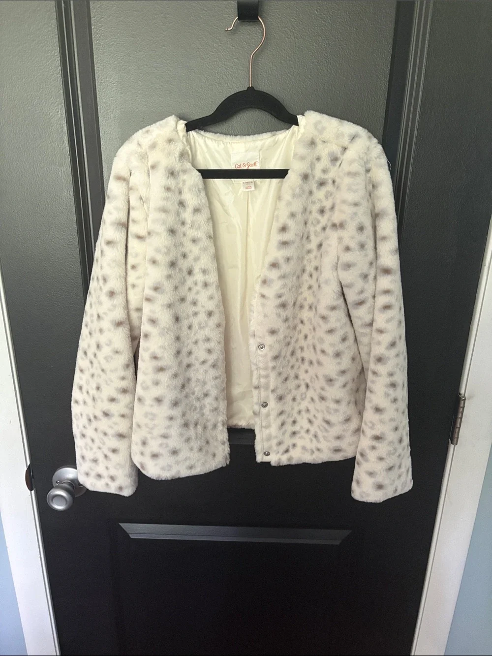 Cat & Jack large 10/12 faux fur jacket